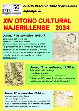 Catorce edición del Otoño Cultural Najerillense que se celebrará próximamente en Nájera