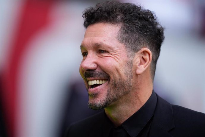 Diego Pablo Simeone, head coach of Atletico de Madrid, looks on during the Spanish League, LaLiga EA Sports, football match played between Atletico de Madrid and UD Las Palmas at Riyadh Air Metropolitano stadium on November 3, 2024, in Madrid, Spain.