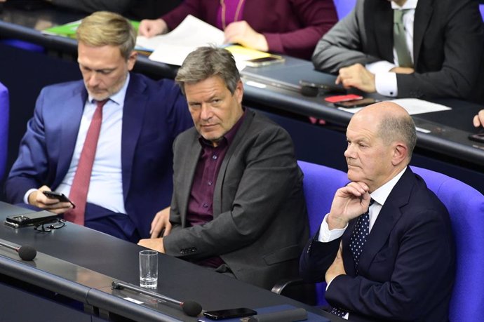 Christian Lindner, Robert Habeck y Olaf Scholz