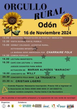 Cartel del Día Universal del Orgullo Rural que este año organiza la localidad turolense de Odón