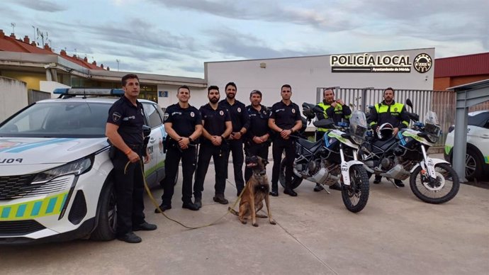 Agentes de la Policía Local de Mérida desplazados este domingo a la Comunidad Valenciana