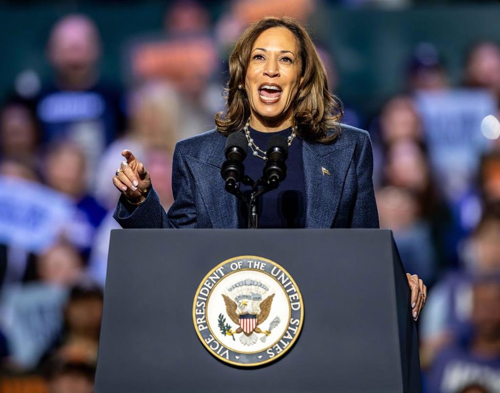 La vicepresidenta y candidata demócrata a la Casa Blanca, Kamala Harris