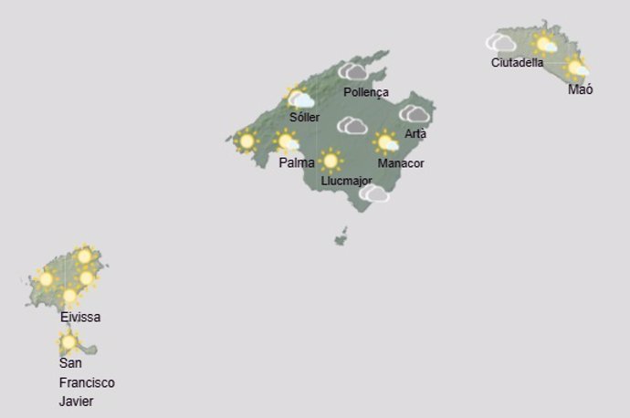 El tiempo hoy, lunes 4 de noviembre, en Baleares.