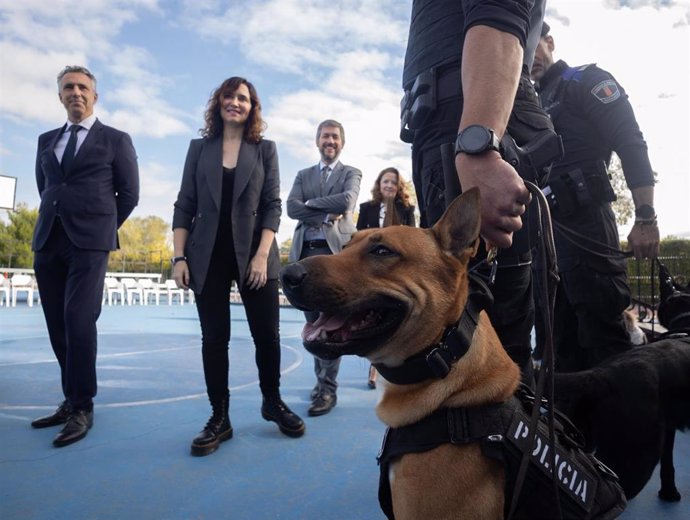 La presidenta de la Comunidad de Madrid, Isabel Díaz Ayuso, durante la presentación del Plan Regional contra las Drogas