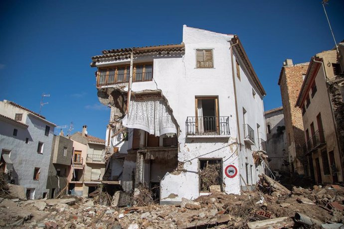 Casas destruidas en Letur tras la DANA.