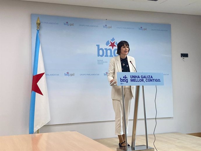 Ana Pontón durante la rueda de prensa.