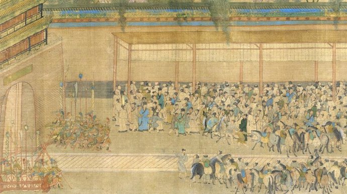 Escena de la vida durante la dinatía Ming