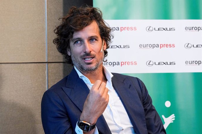 Feliciano Lopez, Director of the 2024 Davis Cup finals, attends during the Desayunos Deportivos Europa Press “Feliciano Lopez” celebrated at Hotel Eurostars Madrid Tower on November 4, 2024, in Madrid, Spain.