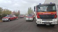 Un total de 18 bomberos voluntarios de la DPT trabajan en Catarroja en coordinación con el 112 Aragón