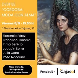 Cartel del desfile 'Córdoba, moda con alma'.