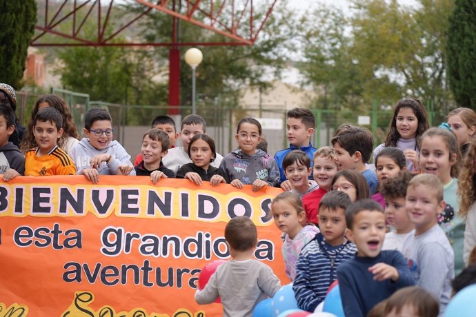 Recepción al alumnado de Letur en el colegio de Socovos .