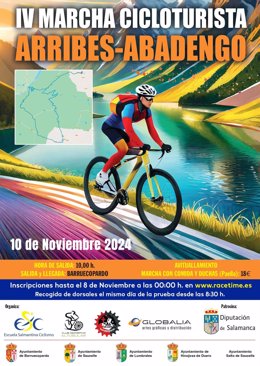 Cartel de la Marcha Cicloturista Arribes-Abadengo.