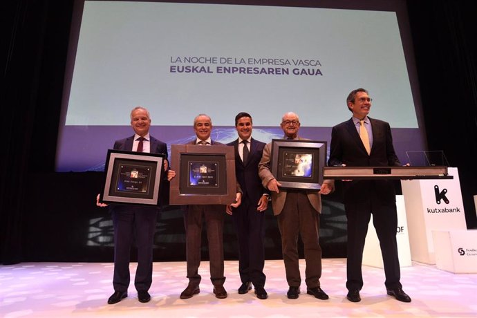 Galardonados en la XXXIII edición de 'La Noche de la Empresa Vasca'