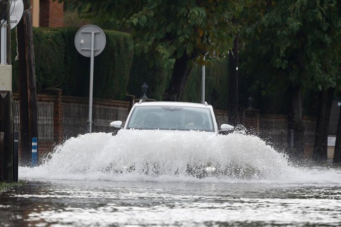 Zona inundada per les pluges a la província de Barcelona