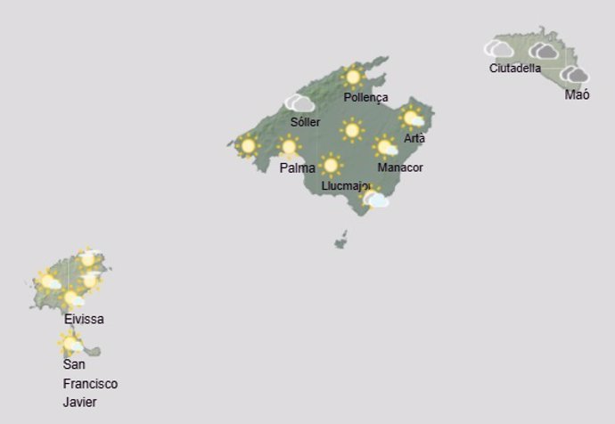 El tiempo hoy, martes 5 de noviembre, en Baleares.