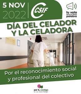 Archivo - Imagen de archivo de una de las últimas campañas reivindicativas de CSIF para el colectivo de los celadores con motivo del día de este sector.