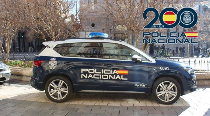 Archivo - Vehículo de la Policía Nacional.