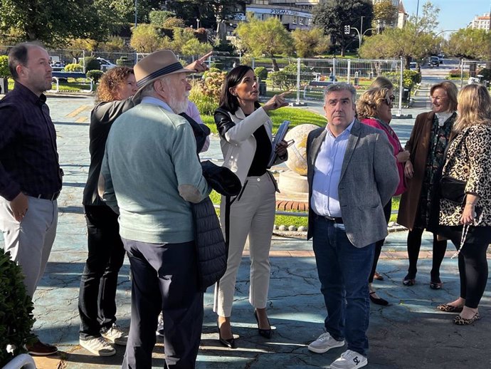 La alcaldesa de Santander, Gema Igual, asiste al inicio de las obras rehabilitación integral de los Jardines de Piquío