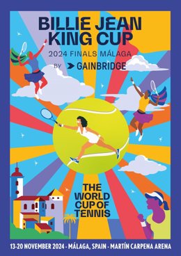 Póster oficial de las Finales de la Billie Jean King Cup 2024 de Málaga