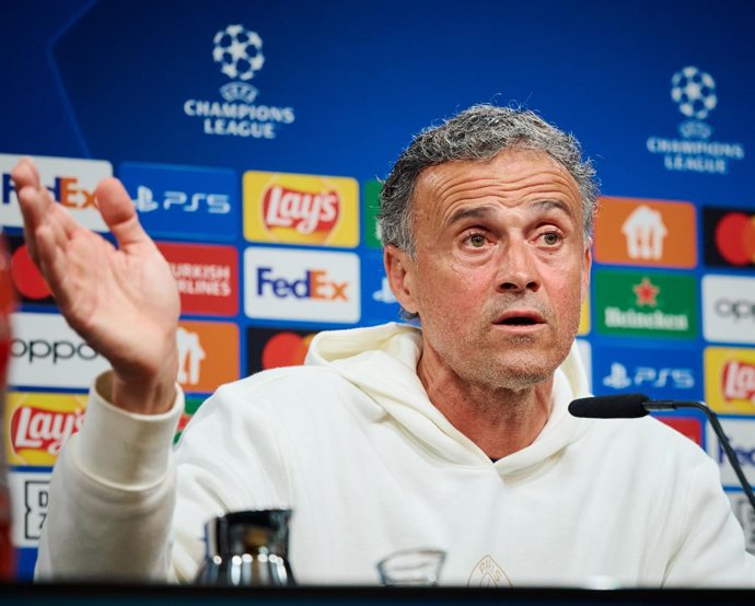 Archivo - FILED - 30 April 2024, North Rhine-Westphalia, Dortmund: Paris Saint-Germain coach Luis Enrique attends a press conference ahead of Wednesday's UEFA Champions League semi-final match against Borussia Dortmund. Photo: Bernd Thissen/dpa