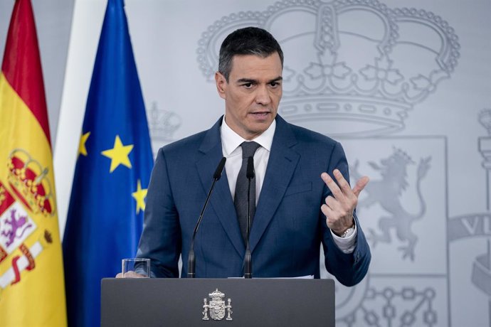 El presidente del Gobierno, Pedro Sánchez, Interviene durante una rueda de prensa posterior al Consejo de Ministros