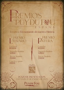 Cartel del I Premio de Literatura y Pintura de Puy du Fou.