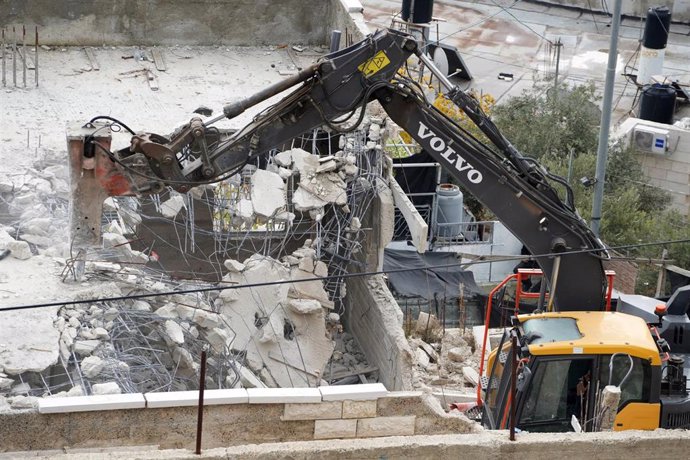 Archivo - Demolición de una vivienda palestina en el barrio de Silwan, en Jerusalén Este 