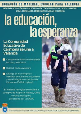 Cartel de la campaña solidaria de Carmona