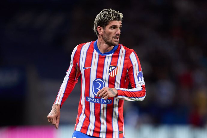 Rodrigo de Paul of Atletico de Madrid looks on during the LaLiga EA Sports match between Real Sociedad and Atletico de Madrid at Reale Arena on October 6, 2024, in San Sebastian, Spain.