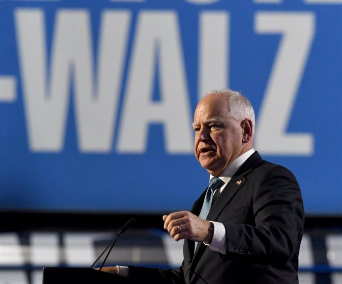 Tim Walz, candidato demócrata a la Vicepresidencia.