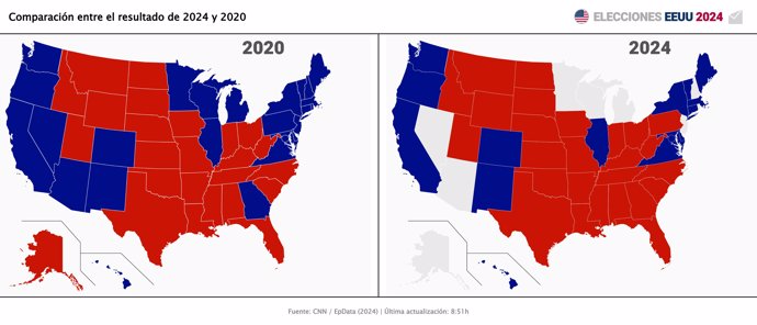 Resultados de las elecciones de EEUU 2024