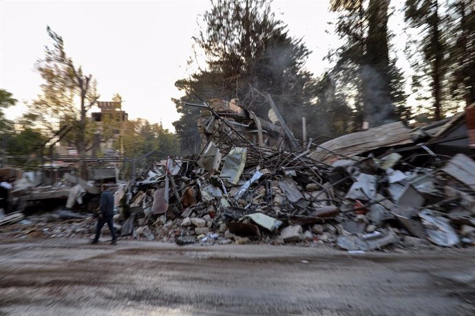 Daños tras un bombardeo israelí en Líbano