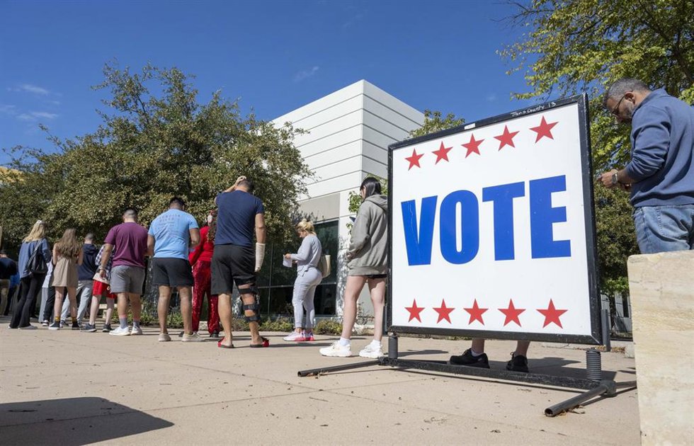 Imagen de archivo de elecciones de EEUU en Texas