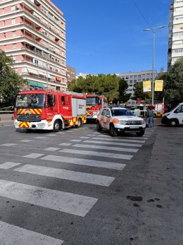 Foto de archivo de un vehículo de bomberos