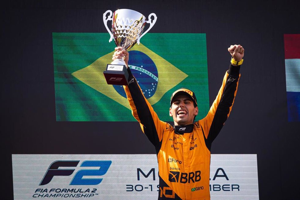 Archivo - El piloto brasileño Gabriel Bortoleto, durante una carrera en Monza de Fórmula 2.