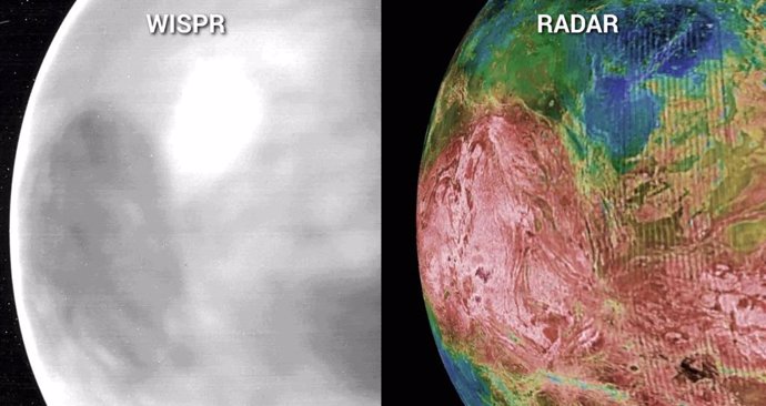 Comparativa de imágenes de Venus tomadas por las misiones Solar Parker y Magallanes