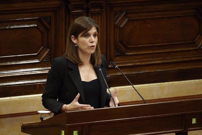 La portavoz de ERC en el Parlament, Marta Vilalta, interviene en la comparecencia del presidente de la Generalitat, Salvador Illa, para informar sobre la gestión de la DANA