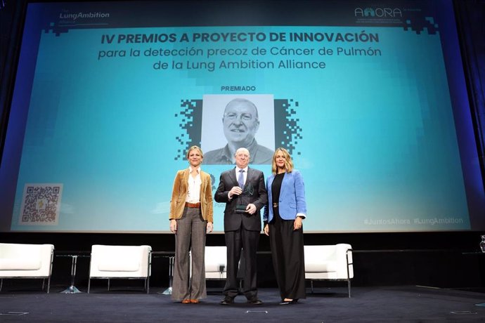 Entrega del premio otorgado por la Lung Ambition Alliance. 