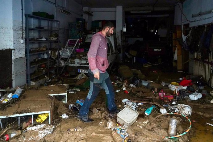 Imagen de un inmueble de la provincia de Valencia afectado por la DANA. 