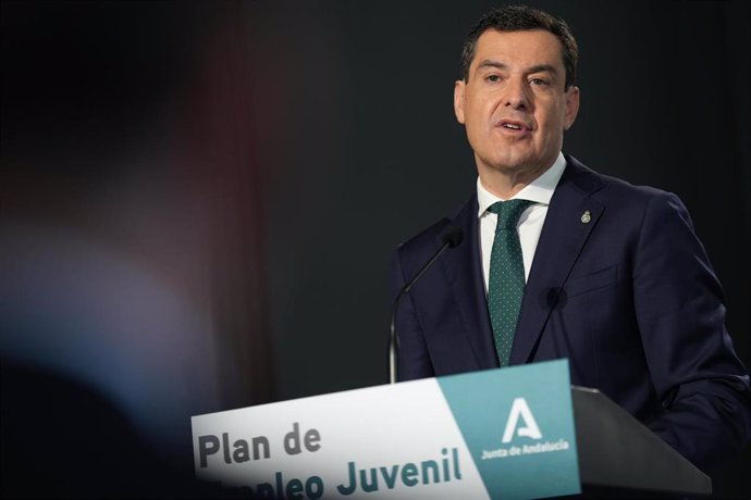 El presidente de la Junta de Andalucía, Juanma Moreno, este miércoles, en Sevilla