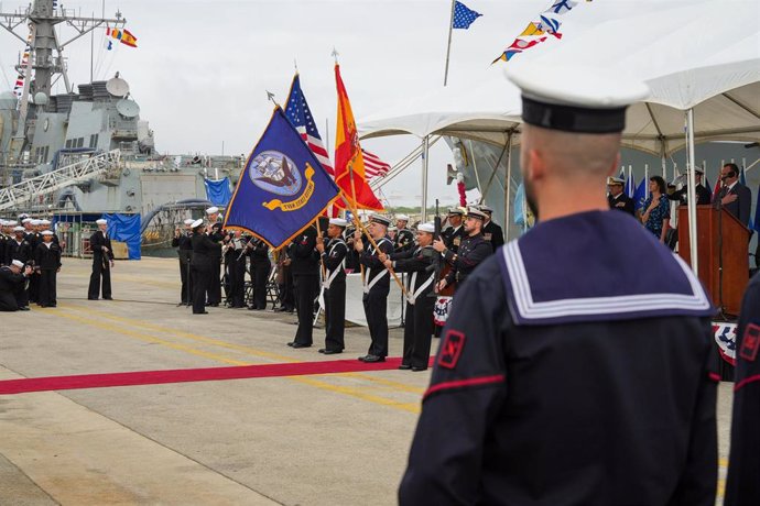 La Base Naval de Rota acoge la llegada del USS Oscar Austin, un destructor multimisión que se une a la flota de la marina de EE.UU en Europa y al escudo antimisiles de la OTAN. ARCHIVO