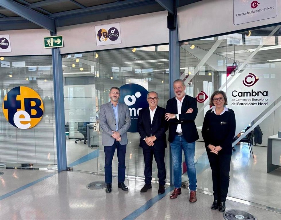 Reunión entre representantes de la Cámara de Barcelona ene l Barcelons Nord y la FEB-Pimec