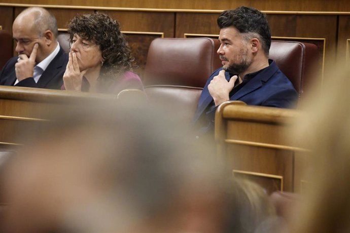 El portavoz de ERC en el Gobierno, Gabriel Rufián, en el Congreso de los Diputados, a 16 de octubre de 2024, en Madrid (España).