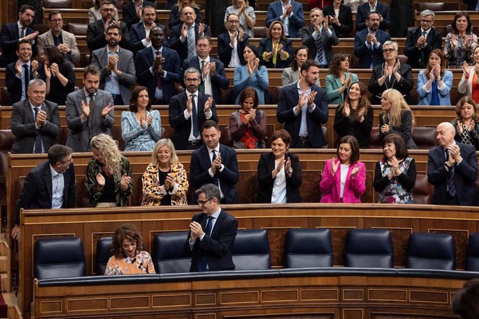 Bancada de diputados socialistas en el Congreso de los Diputados