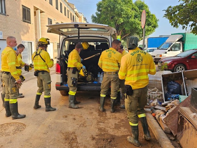 Equipo Brifor del Cabildo de Tenerife destinado en Valencia para colaborar en las labores de reconstrucción tras el paso de la DANA