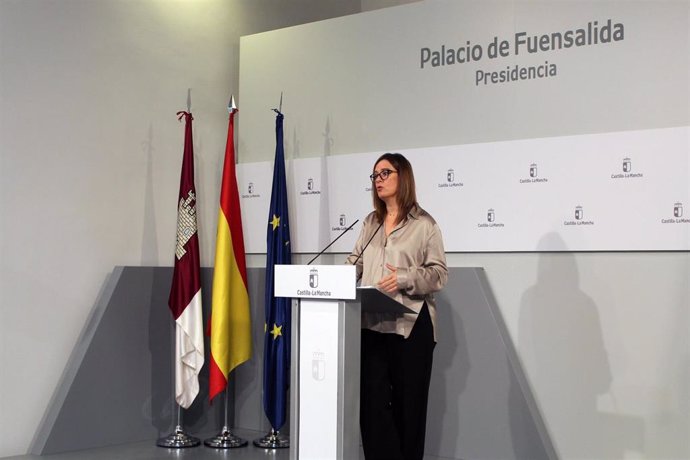 La consejera Portavoz del Gobierno regional, Esther Padilla, ha comparecido en rueda de prensa, en el Palacio de Fuensalida, para informar sobre los acuerdos adoptados por el Consejo de Gobierno.