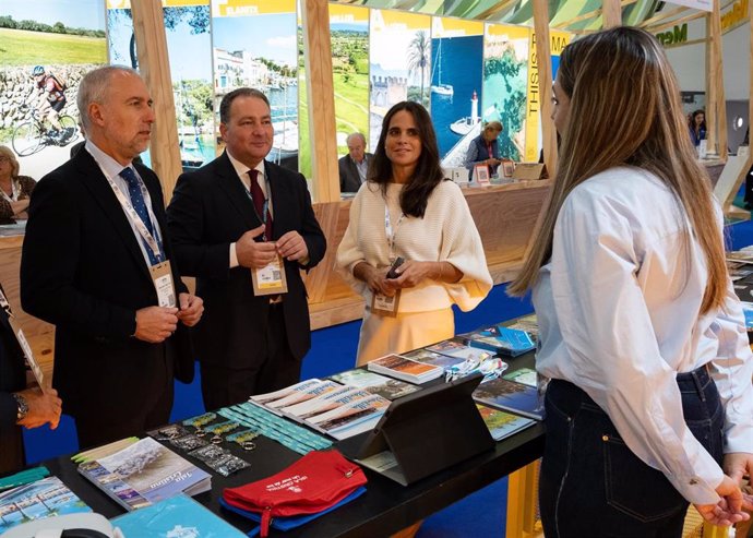 El presidente de la Diputación de Huelva, David Toscano, en la feria de turismo World Travel Market de Londres.