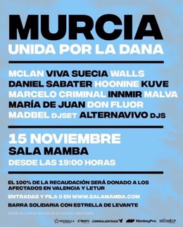 Cartel del concierto solidario