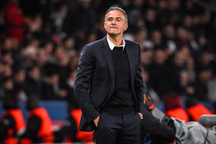 Luis ENRIQUE of PSG during the UEFA Champions League, League Phase MD3 football match between Paris Saint-Germain and PSV Eindhoven on October 22, 2024 at Parc des Princes stadium in Paris, France - Photo Matthieu Mirville / DPPI