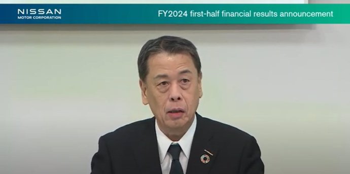 Makoto Uchida, director ejecutivo de Nissan durante la presentación de los resultados del tercer trimestre el 7 de noviembre de 2024.